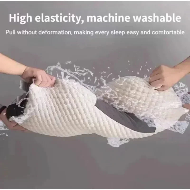 2Pcs Neck Pillow Help Sleep And Protect The Neck Cervical Orthopedic Household Soybean Fiber SPA Massage Pillow For Sleeping